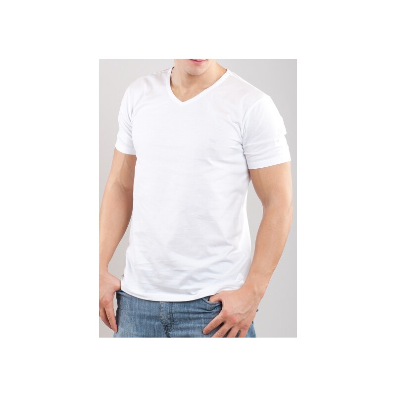 Pánské tričko Emporio Armani 110856 CC712 bílá XL Bílá, bílá