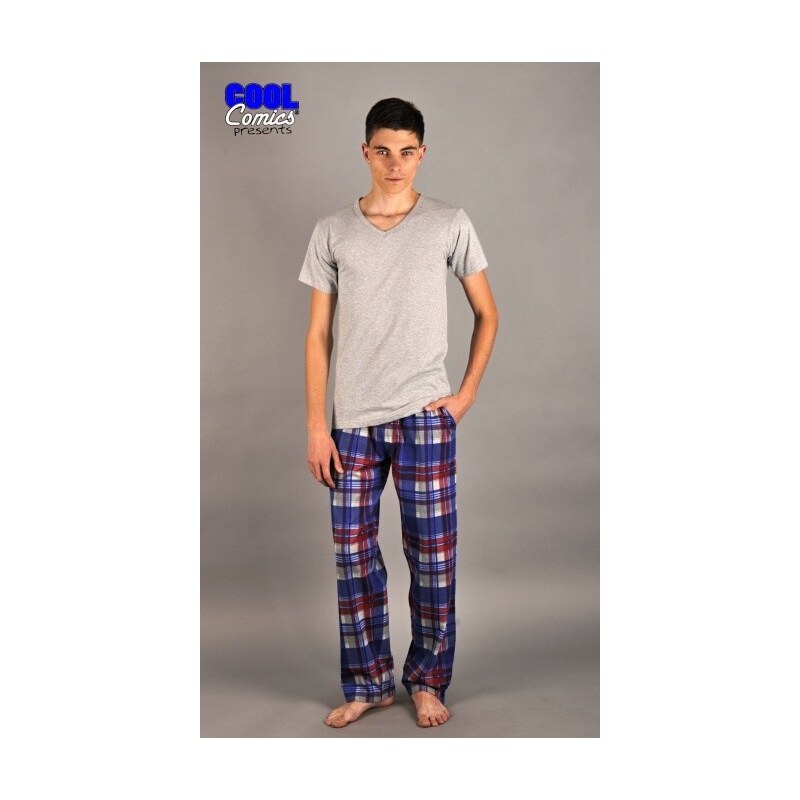 Pánské pyžamové kalhoty Leoš červená XL
