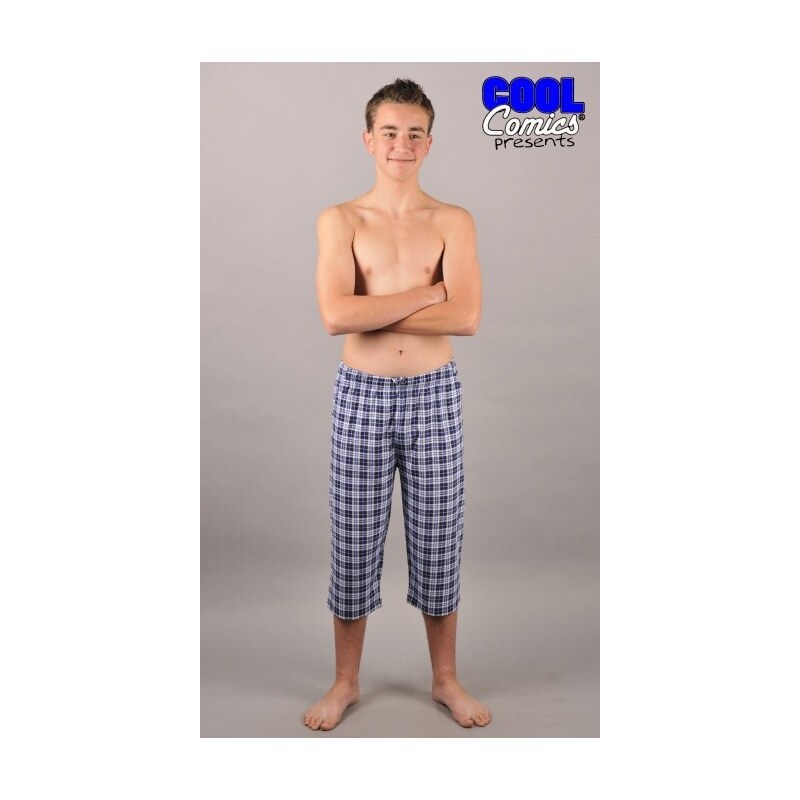 Pánské pyžamové kapri kalhoty Ivan modrá M