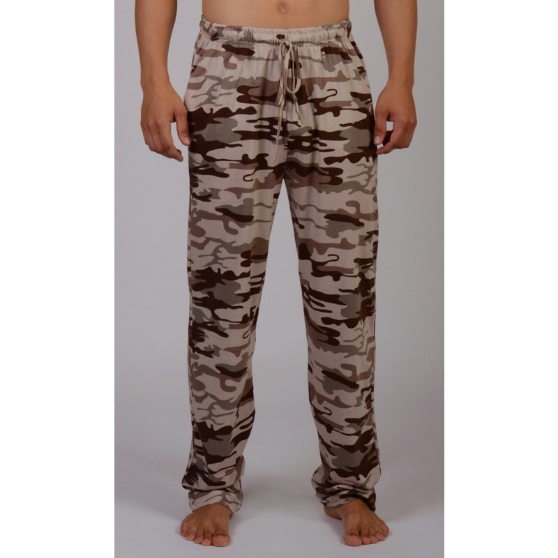 Pánské pyžamové kalhoty Army hnědá M