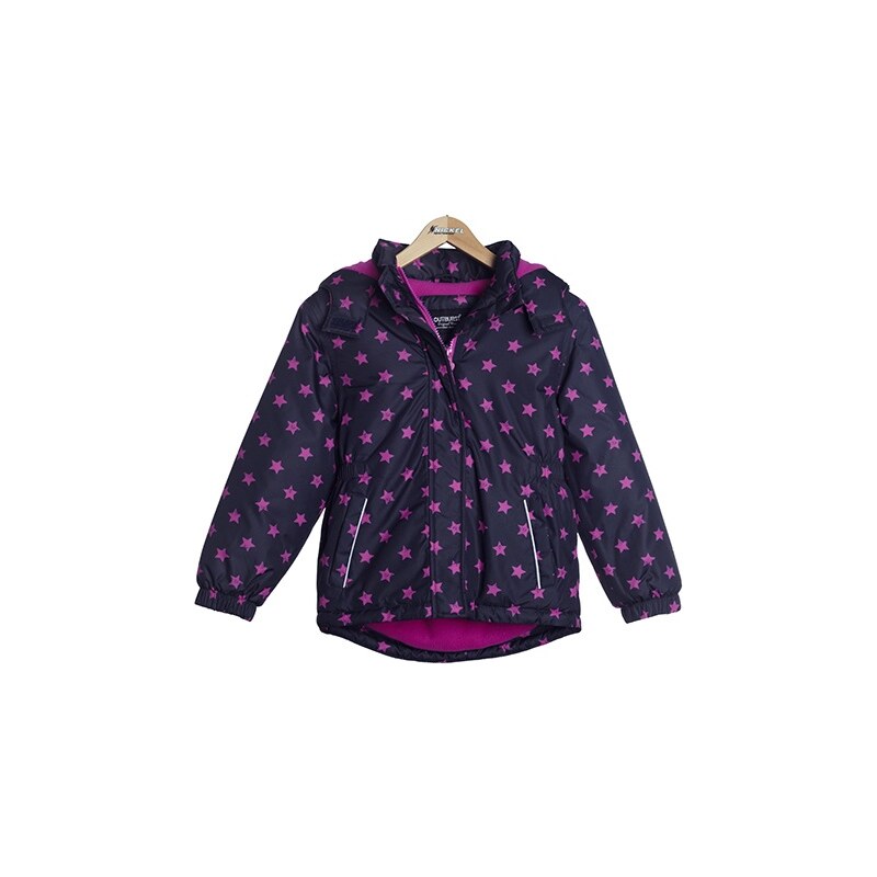 Nickel sportswear Dívčí bunda s hvězdičkami - černo- růžová