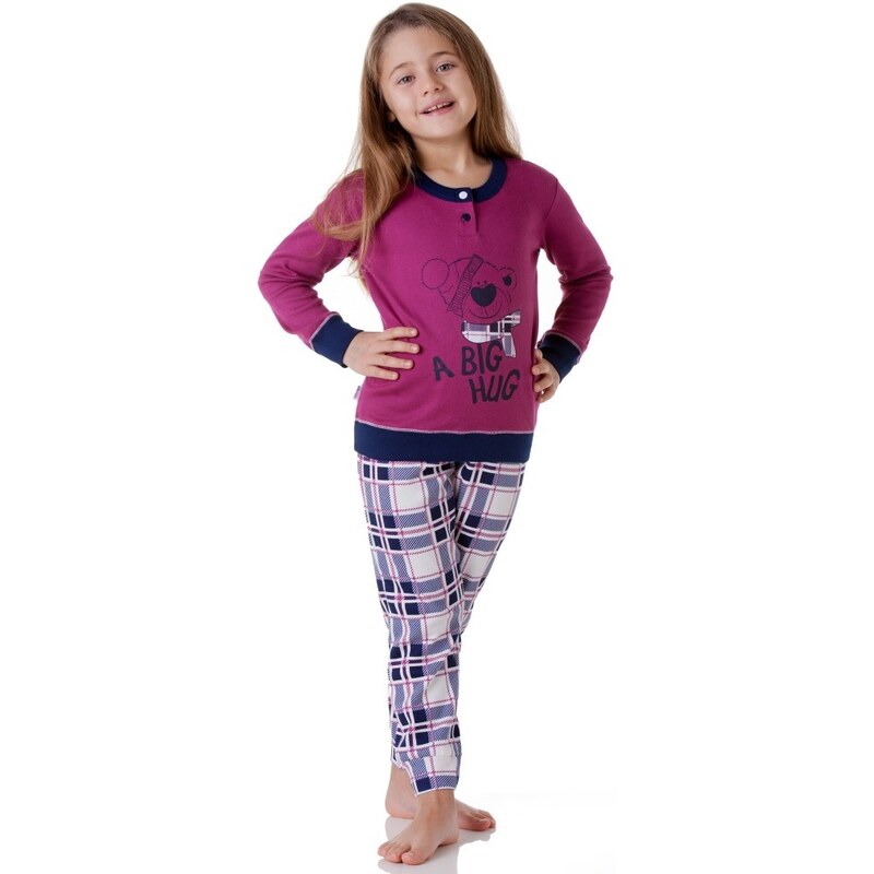 Dívčí pyžamo Cotonella DB248 Rubínová