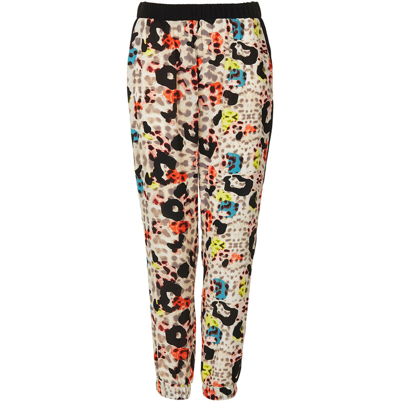 Topshop Coloured Animal Woven Joggers