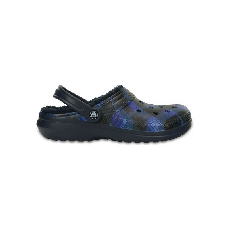 Crocs Classic Lined Graphic Clog 46-47 (M12) / Navy/Cerulean Blue