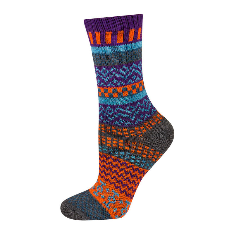 SOXO Dámské fialovo-oranžové ponožky Peru