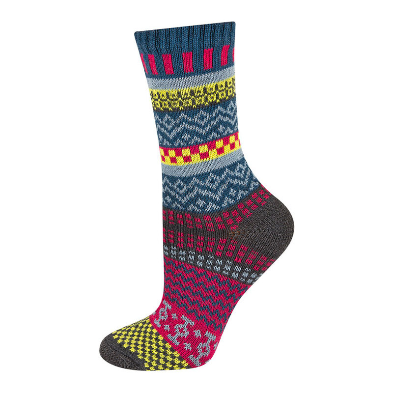SOXO Dámské modro-růžové ponožky Peru