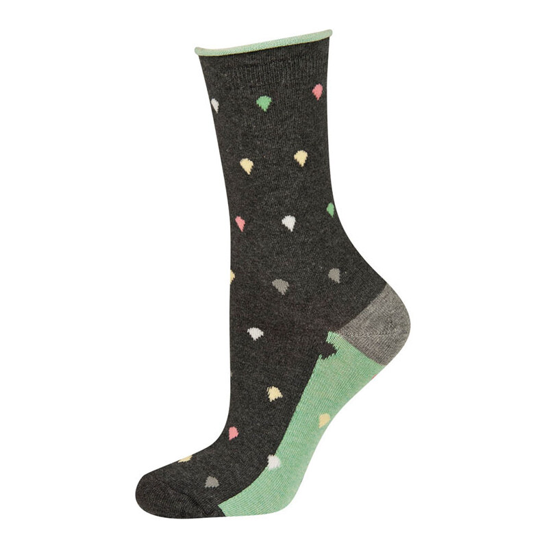 SOXO Dámské tmavě šedo-zelené ponožky Milena
