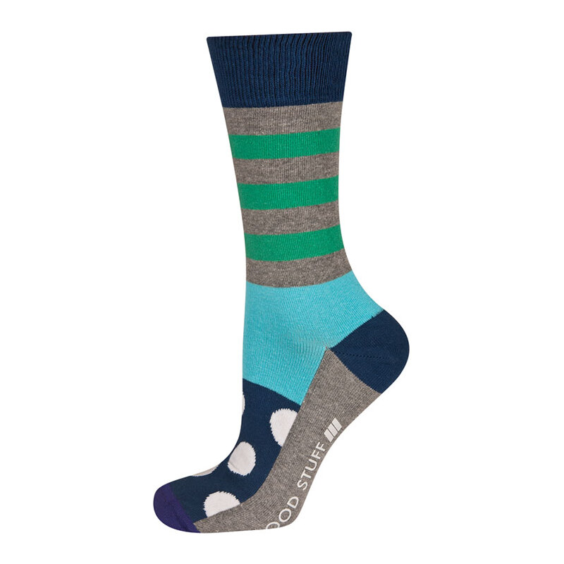 Pánské šedo-zelené ponožky Happy Soxo
