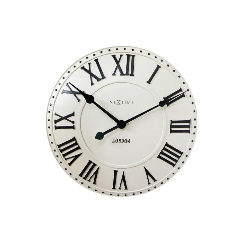 Designové nástěnné hodiny 3083wi Nextime v anglickém retro stylu 35cm