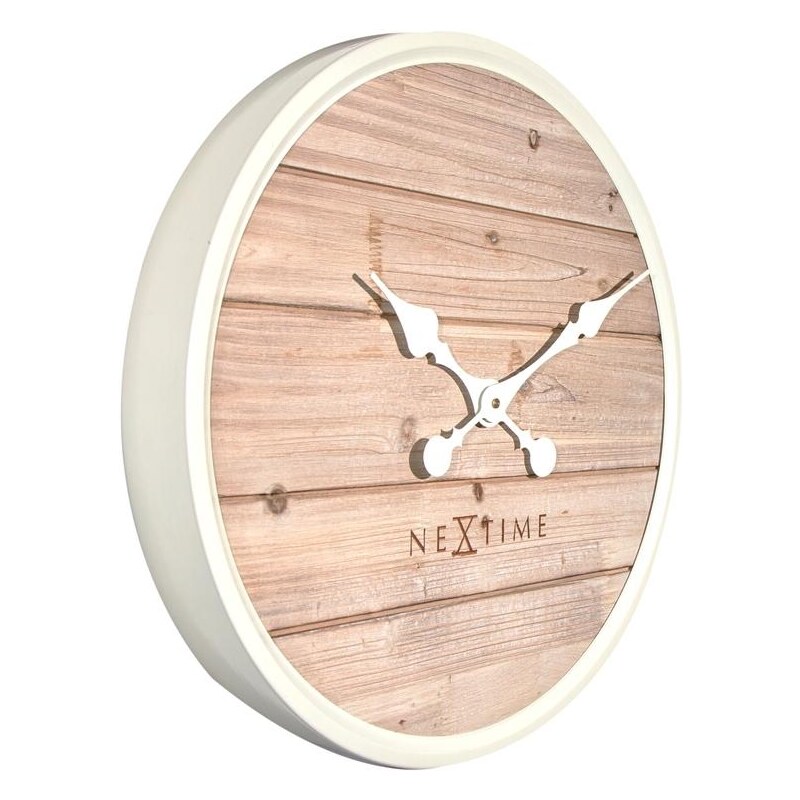 Designové nástěnné hodiny 3134wi Nextime Plank 50cm