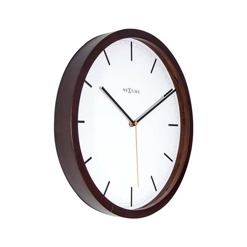 Designové nástěnné hodiny 31546br Nextime Company Wood 35cm