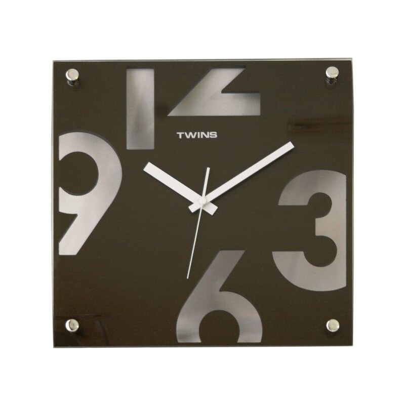 Nástěnné hodinyTwins 5080 brown 30cm