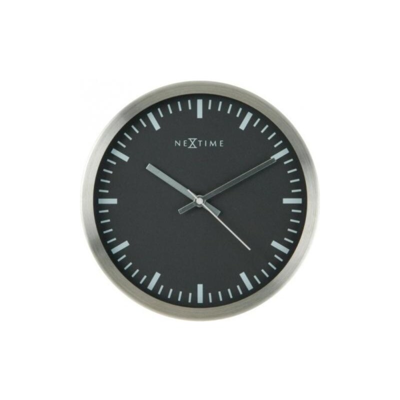 Designové nástěnné hodiny 2522zw Nextime Stripe Black 34cm