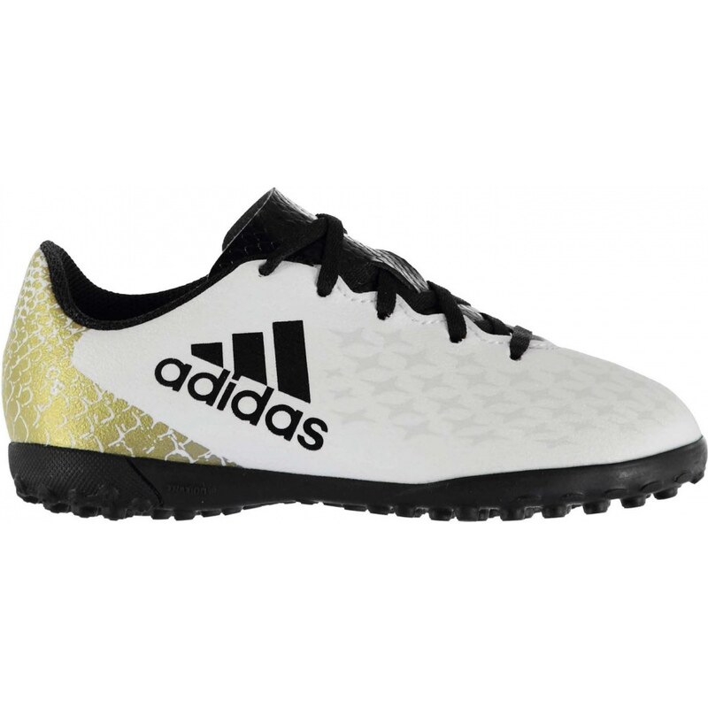 Adidas X 16.4 Astro Turf Trainers Childrens, white/blk/gold