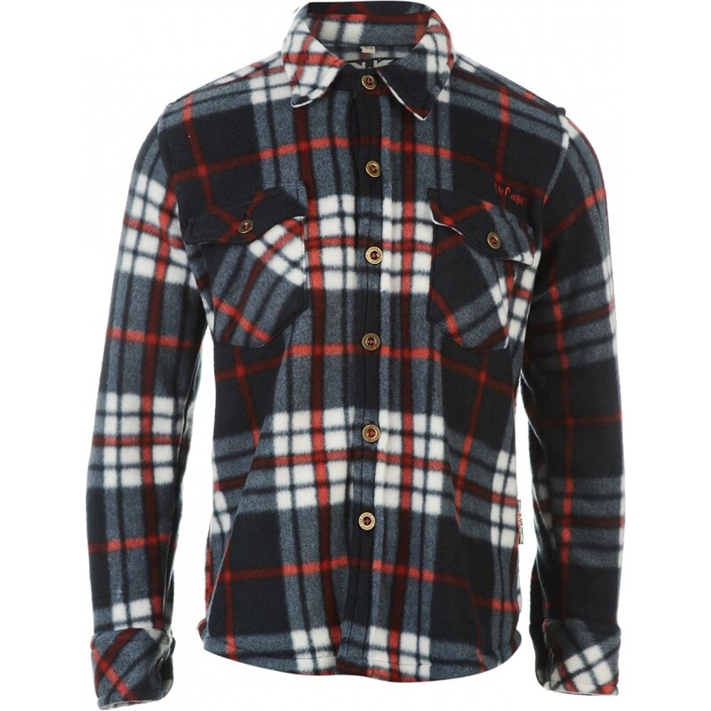 Lee Cooper Long Sleeve Check Shirt Junior, navy/red