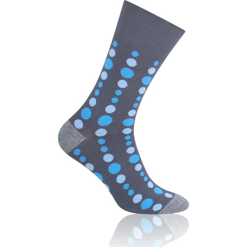 Ponožky Steven 056-V, šedá - modrá