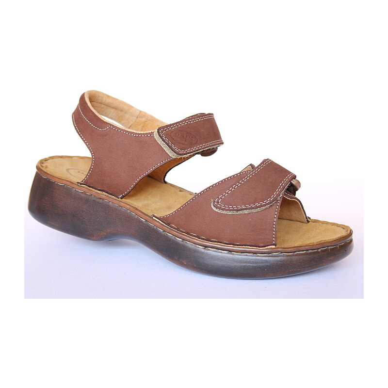 ORTO PLUS 2046-40V hnědé, zdravotní sandály, dámská obuv