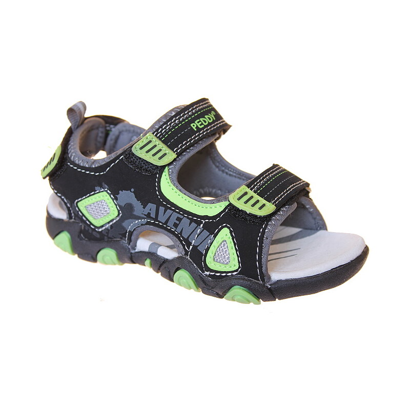 TERM PEDDY PQ-512-36-08 černá/zelená, dětské sandály, dětská obuv