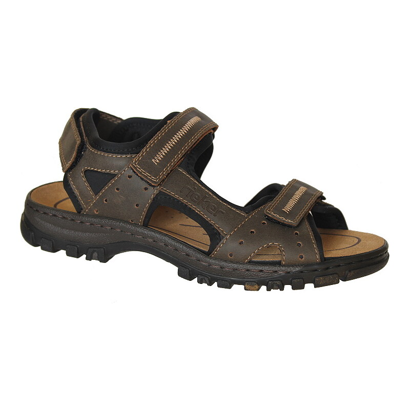 RIEKER 25063-25 brown combi, pánské sandály, pánská obuv
