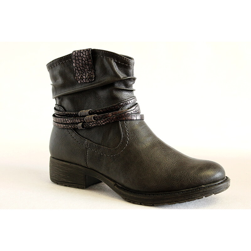 JANA Soft Line 25464-25 graphite, dámské nízké kozačky - dámská obuv