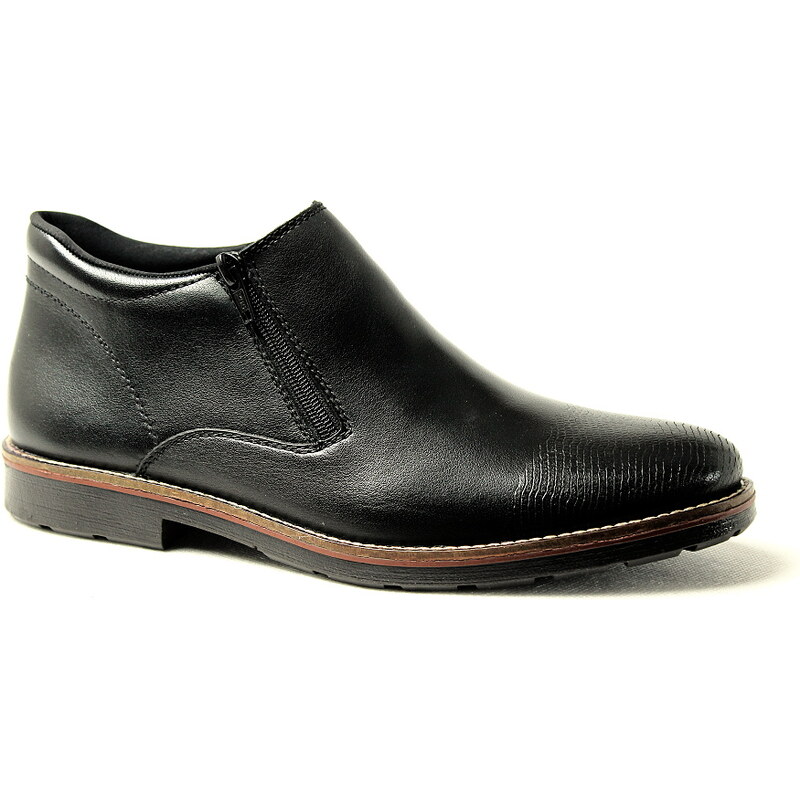 RIEKER 15350-00 black, pánské zimní polobotky - pánská obuv