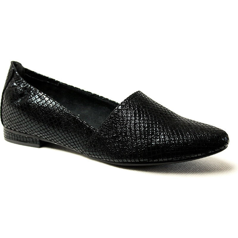 TAMARIS 24202-26 black struct., dámské baleriny - dámská obuv