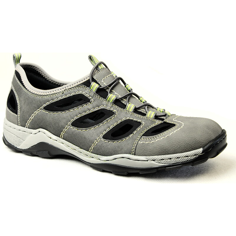 RIEKER 08065-40 grey, pánské vycházkové sandály - pánská obuv