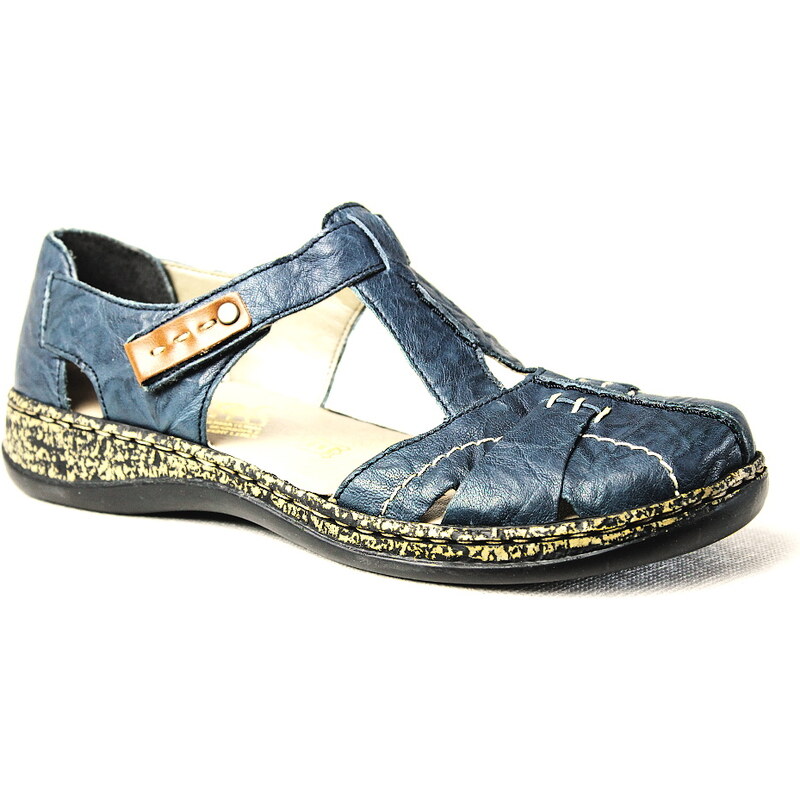 RIEKER 46380-14 blue combi, dámská letní obuv - dámská obuv