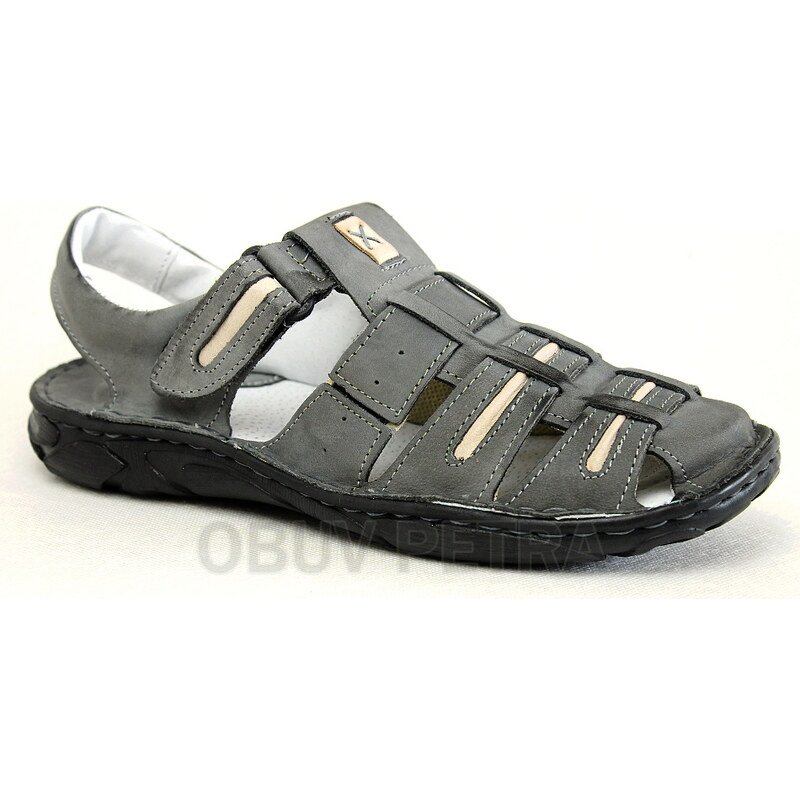 KLONDIKE 230 grey, pánské plné sandály - pánská obuv