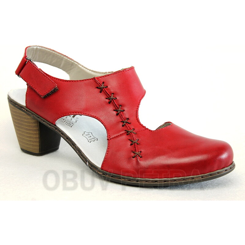 RIEKER 40950-33 red, dámská letní obuv - dámská obuv