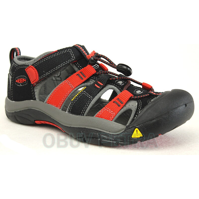 KEEN NEWPORT H2 black/racing red multi 1014258, outdoorové dětské sandály - dětská obuv
