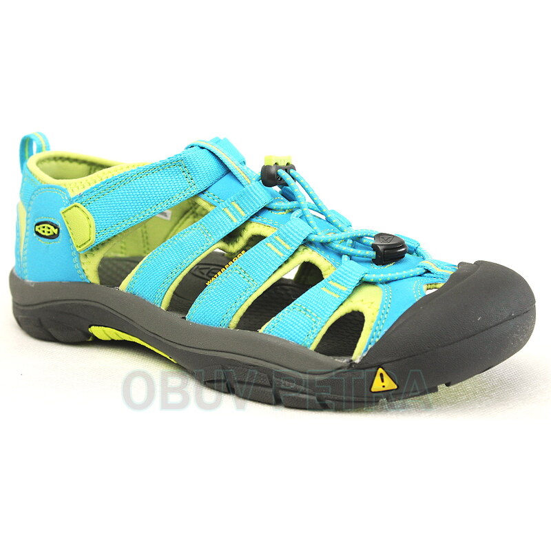 KEEN NEWPORT H2 hawaiian blue/green glow 1012314, outdoorové dětské sandály - dětská obuv