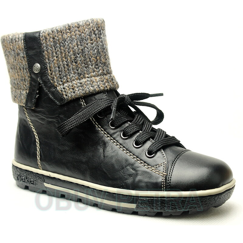RIEKER Z8753-00 black, dámská zimní obuv
