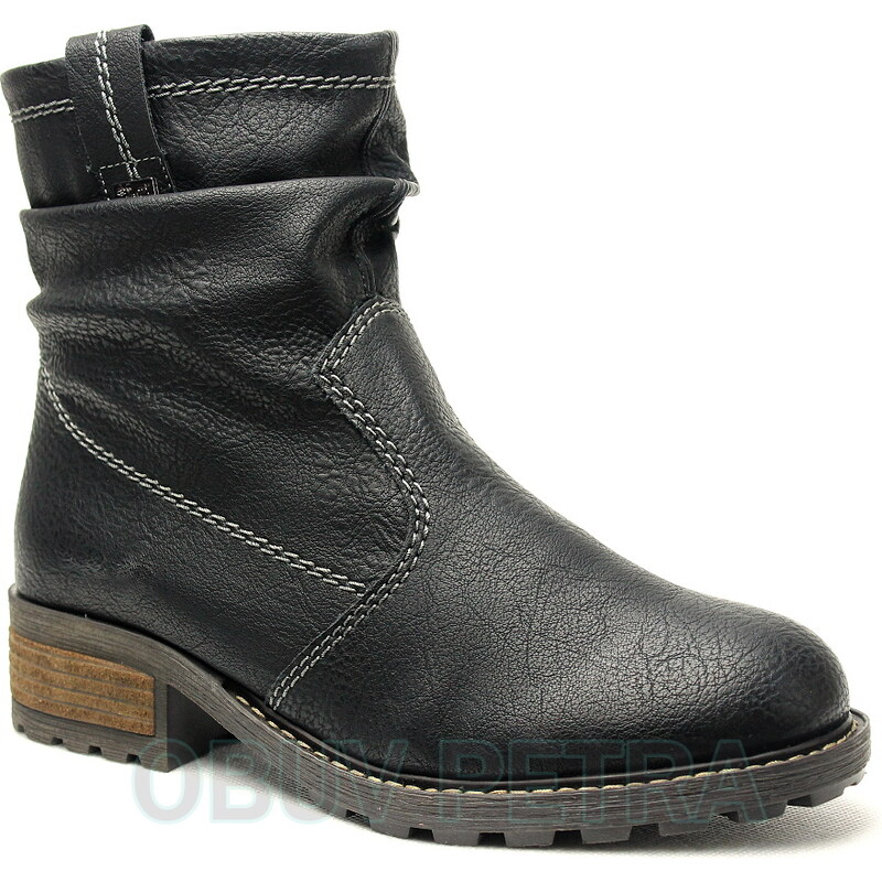 RIEKER Y0463-00 black, dámské polokozačky - dámská obuv