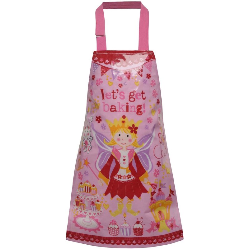 Růžová holčičí zástěra na vaření s princeznovským motivem Cooksmart