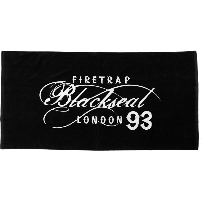 Ručník Firetrap Blackseal Logo Beach černá