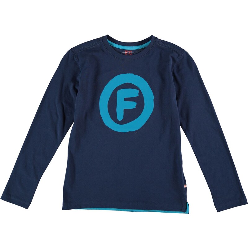 Firetrap Connection Long Sleeve T Shirt, marine blue