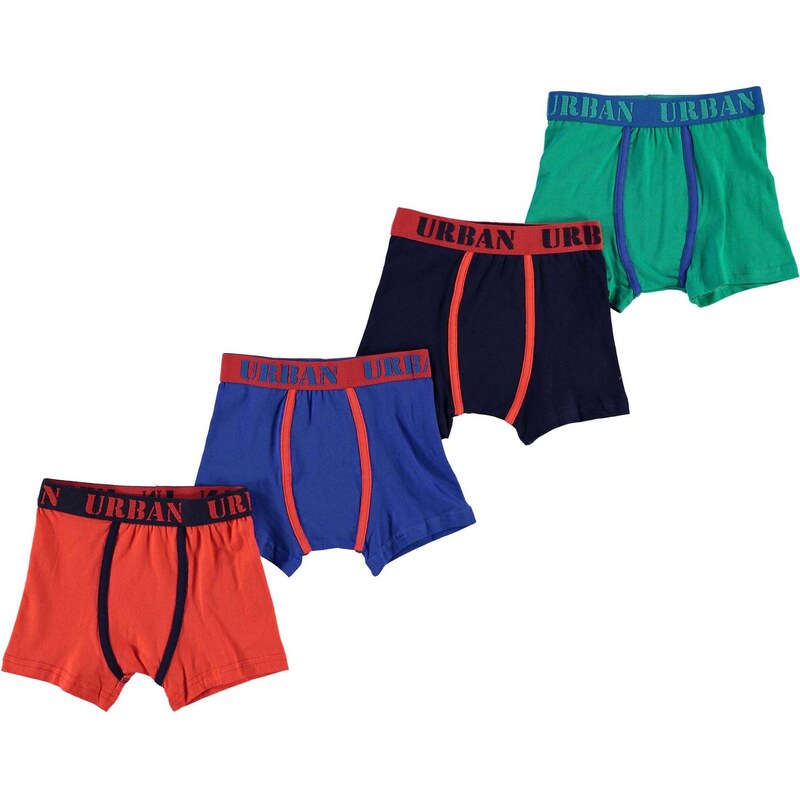 Heatons 4 Pack Jacquard Boxers Boys, red