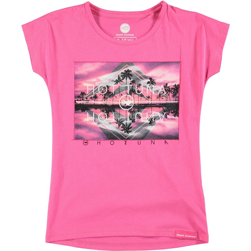 Hot Tuna Tuna Graphic T Shirt Junior Girls, knockout pink