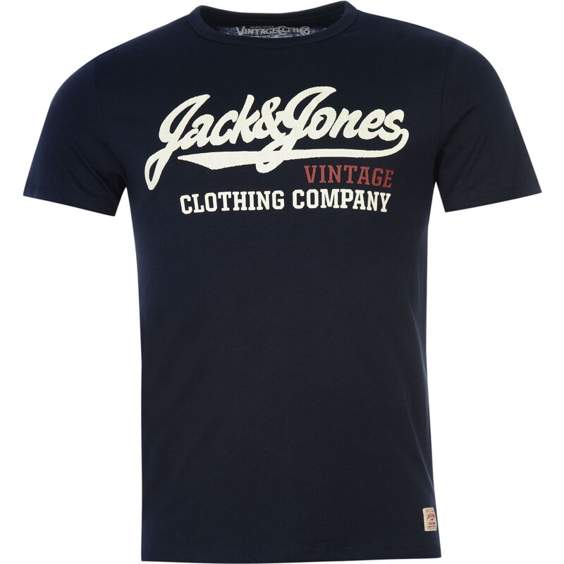 Jack and Jones Vintage Port T Shirt Mens, navy