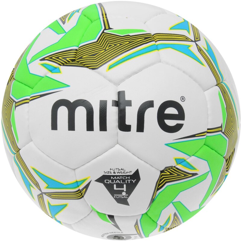 Mitre Nebula Futsal Football, white/black/grn