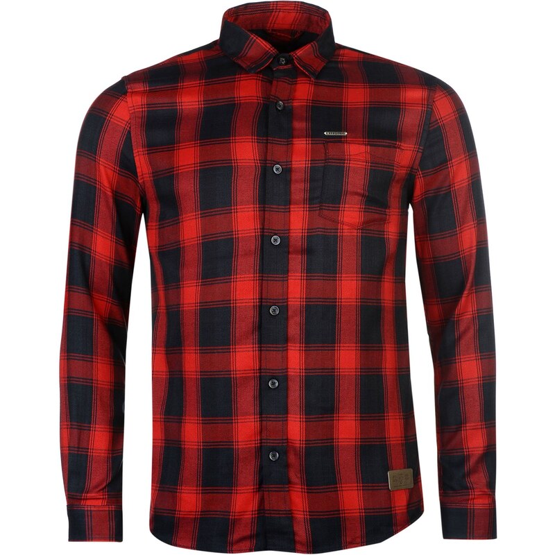 883 Police Leopard Check Shirt Red/Navy