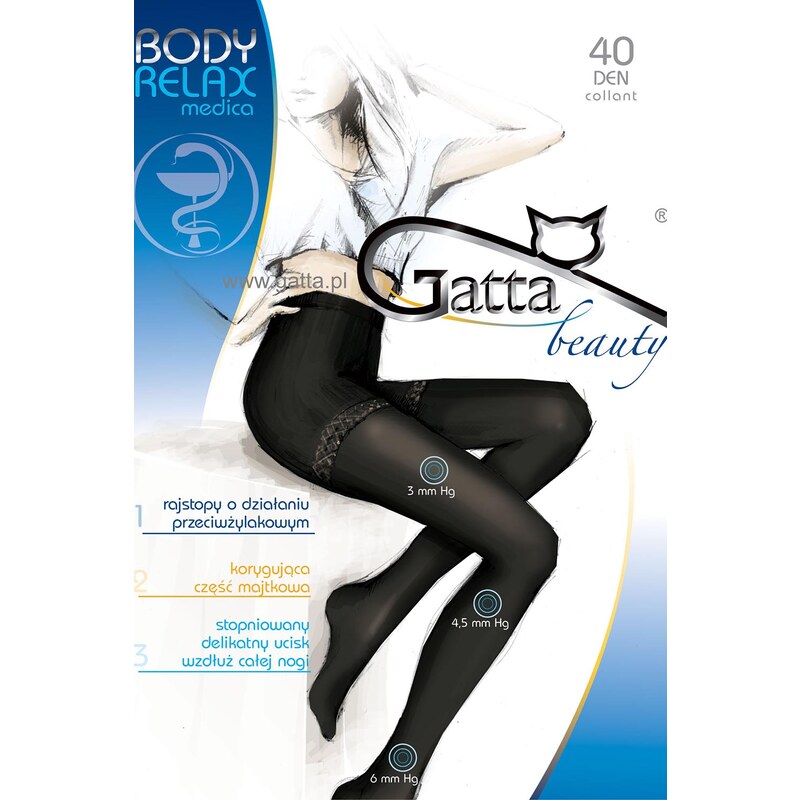 Silonkové punčocháče Gatta Body Relaxmedica 40 DEN 93415010