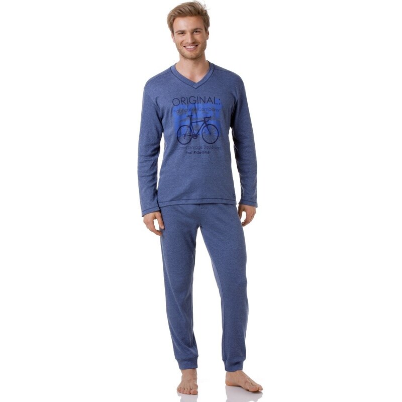 Pánské pyžamo Cotonella DU274 Blu melange
