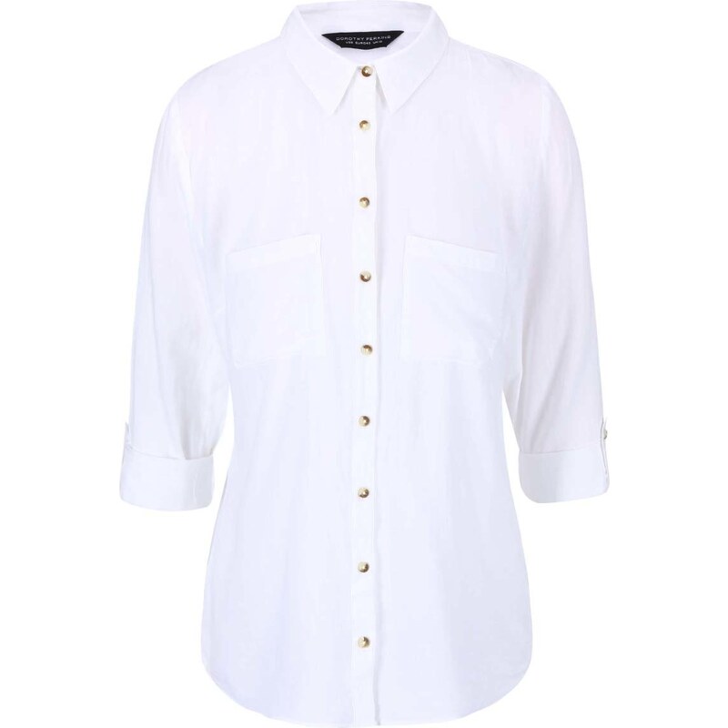 Bílá bavlněná košile Dorothy Perkins