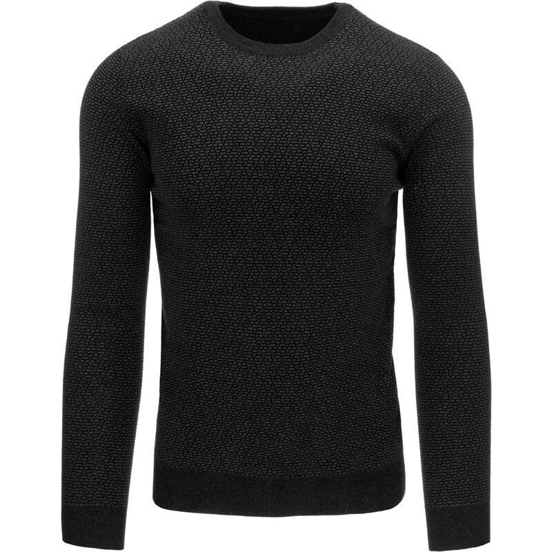 Coolbuddy Černý bavlněný pánský svetr 9308