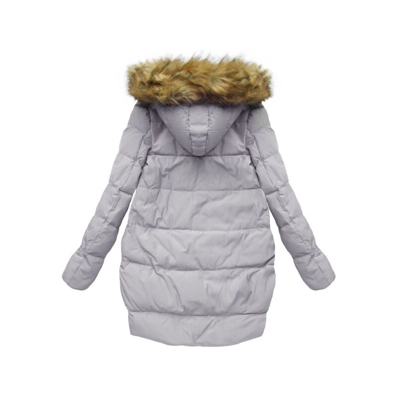 LJR Zimní bunda z přírodního chmýří fialková (8071)
