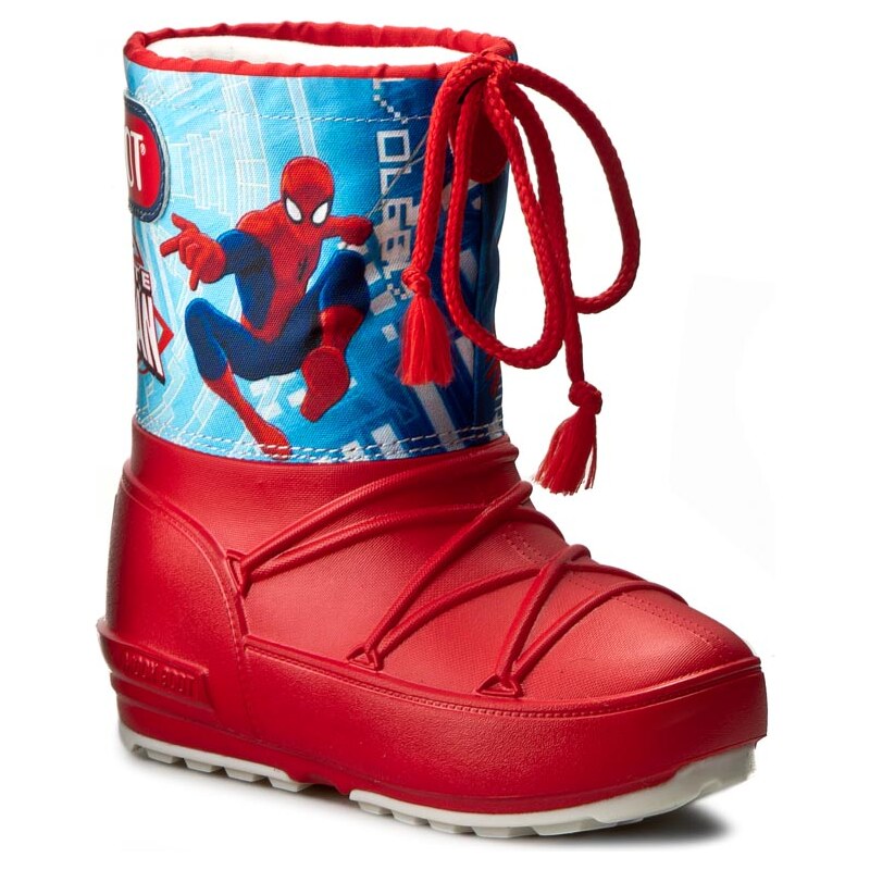 Sněhule MOON BOOT - Pod Jr Spiderman 34020800001 Rosso/Blu