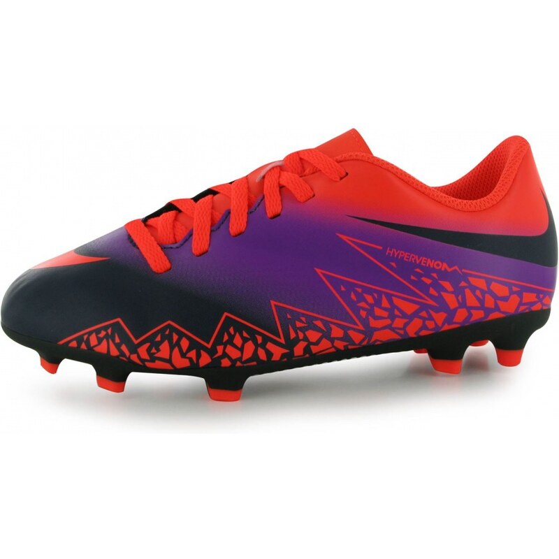 Nike Hypervenom Phade FG Football Boots Junior, orange/purple