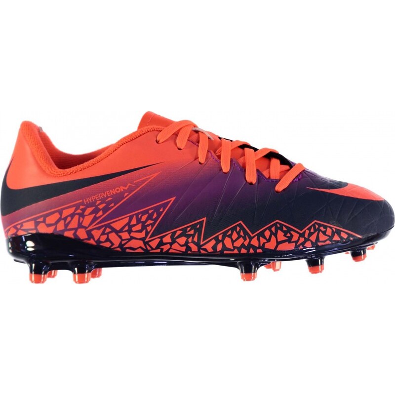 Nike Hypervenom Phelon FG Junior Football Boots, orange/purple